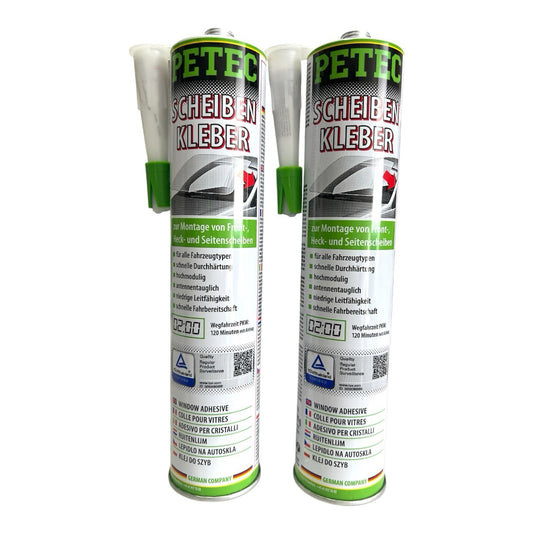 2x 310ml PETEC Scheibenkleber Kartusche 83310 Kleber Scheibe Dichtmasse
