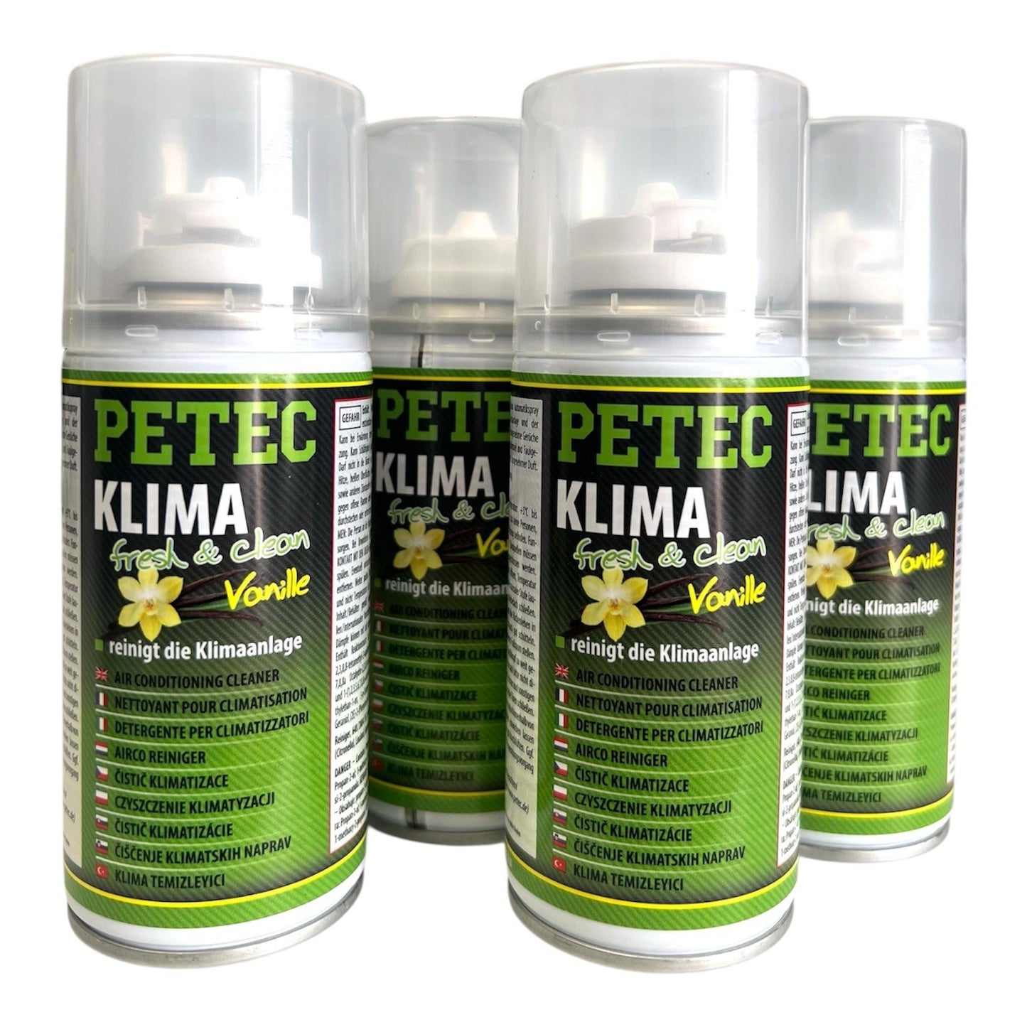 12x Petec Vanille Klimaanlagenreiniger Fresh&Clean Automatik Spray 71470
