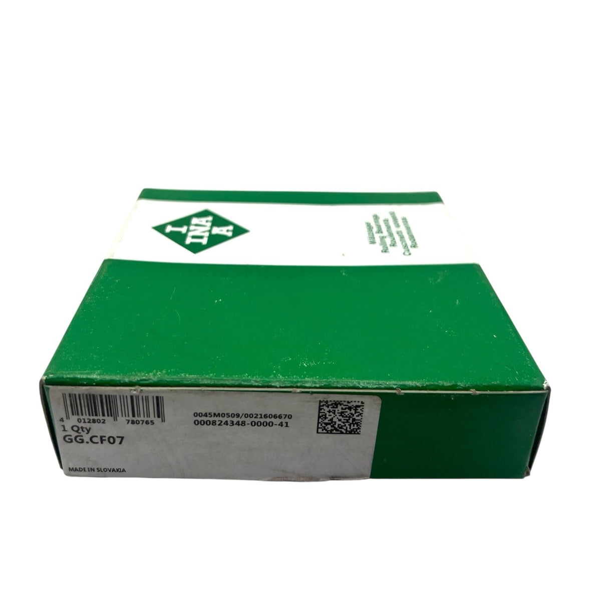 1x INA GG.CF07 = GEHCF07-GG Flanschlagergehäuse 72x118x25 mm
