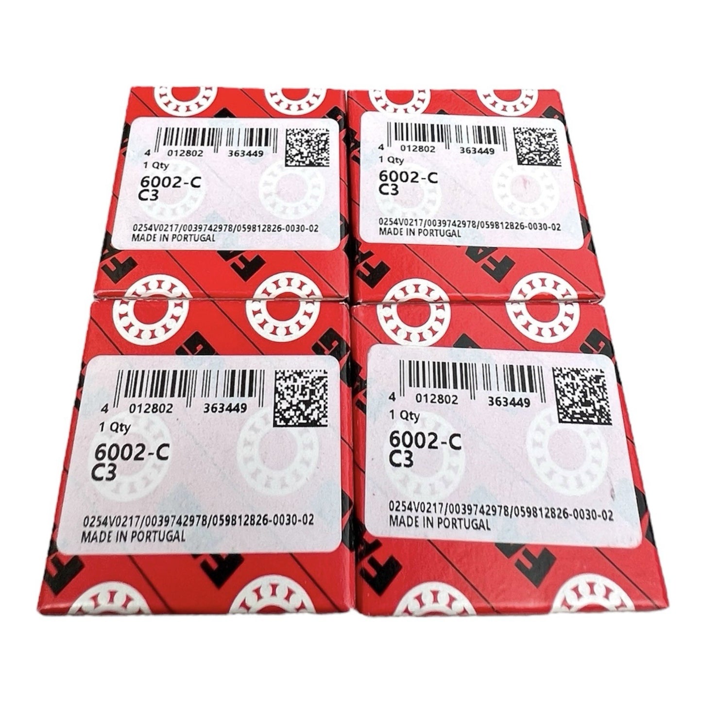 4x FAG 6002-C-C3 Rillenkugellager 15x32x9 mm 6002/C3 = offen C3 Kugellager