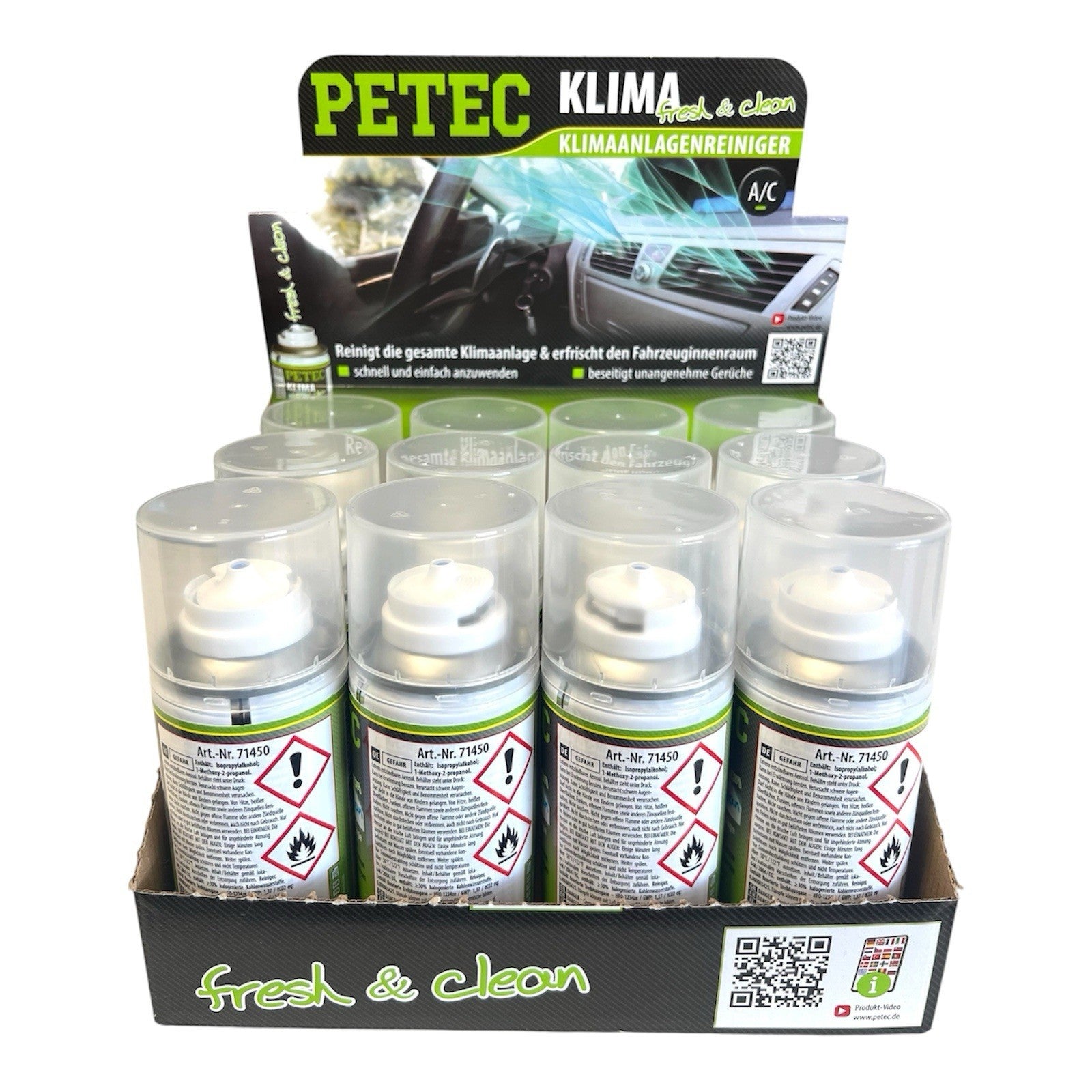 12x Petec Ocean Klimaanlagenreiniger Fresh&Clean Automatik Spray 12x 75ml 71450