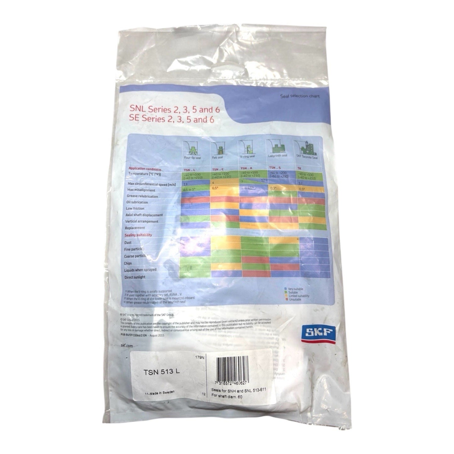 1x SKF TSN 513 L Gehäusedichtungen 60x85,5x13,5 mm Vierlippendichtung Stehlager