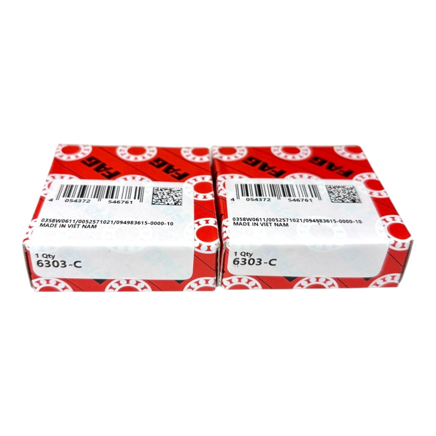 2x FAG 6303-C = 6303 Rillenkugellager 17x47x14 mm offenes Kugellager