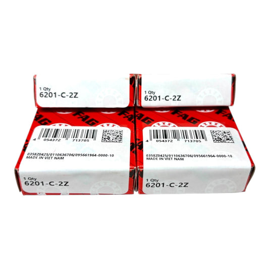 4x FAG 6201-C-2Z Rillenkugellager 12x32x10 mm 6201 2Z Kugellager