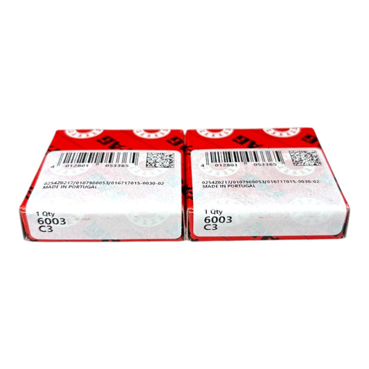 2x FAG 6003-C3 Rillenkugellager 17x35x10 mm offenes Kugellager