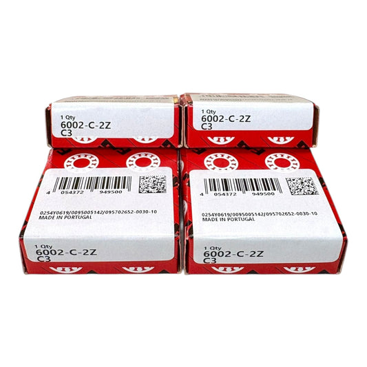4x FAG 6002-C-2Z-C3 Rillenkugellager 15x32x9 mm 6002-2Z Kugellager