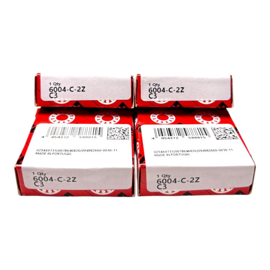 4x FAG 6004-C-2Z-C3 Rillenkugellager 20x42x12 mm 6004-2Z/C3 Kugellager