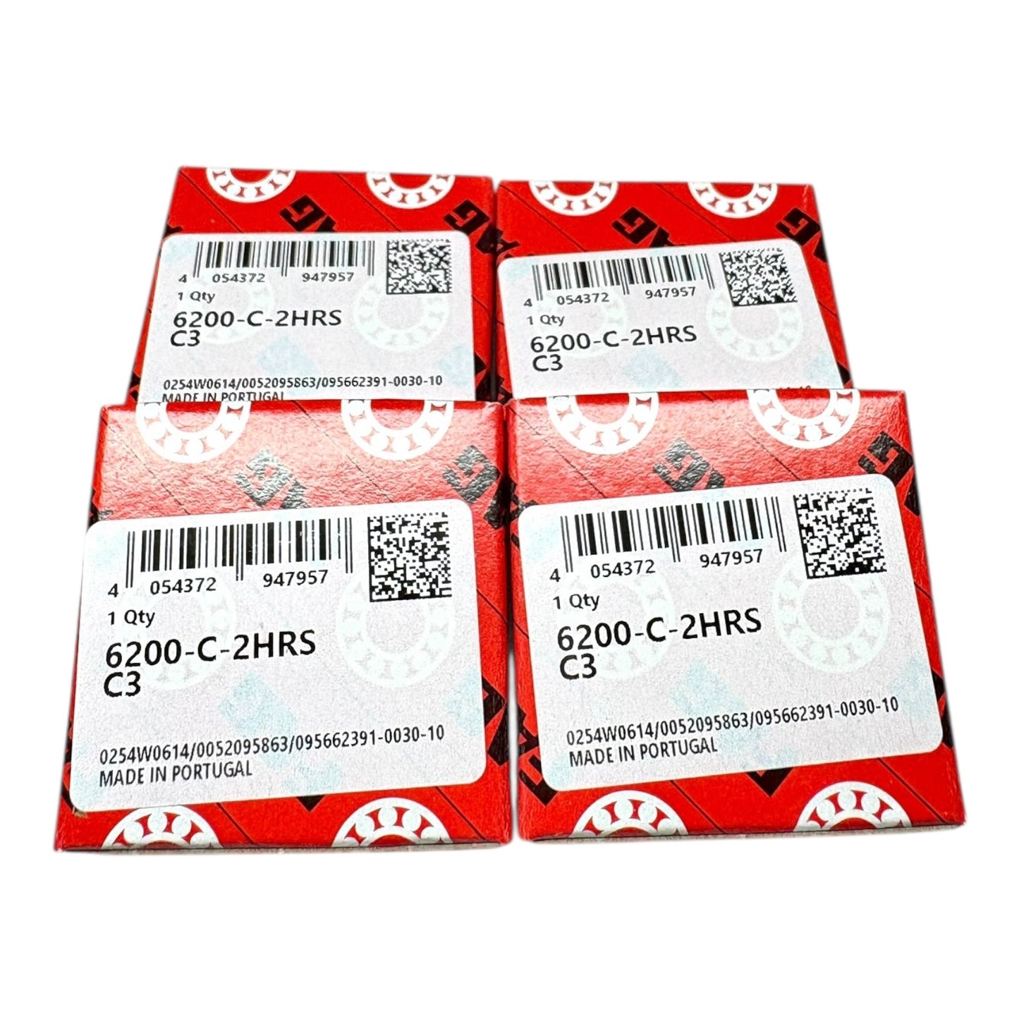 4x FAG 6200-C-2HRS-C3 Rillenkugellager 10x30x9 mm 6200-2RSH C3 Kugellager