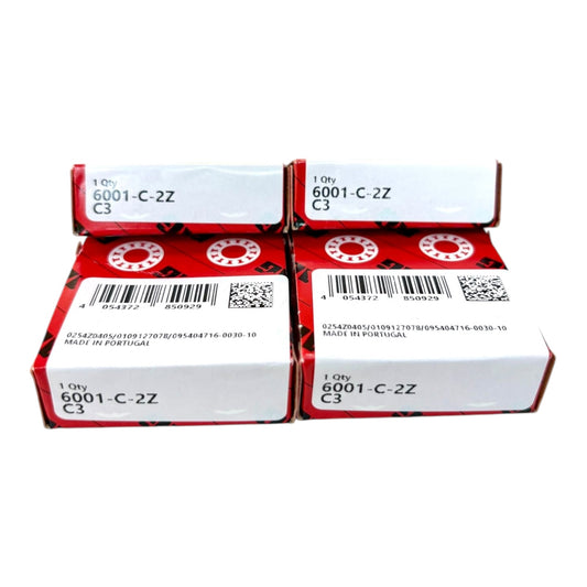 4x FAG 6001-C-2Z-C3 Rillenkugellager 12x28x8 mm 6001 ZZ/C3 Kugellager