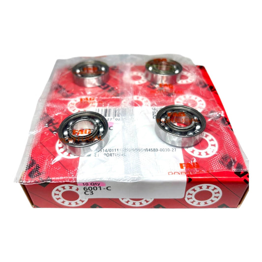 4x FAG 6001-C-C3 Rillenkugellager 12x28x8 mm 6001 C3 offenes Kugellager