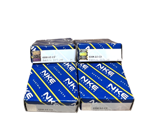 4x NKE 6300-2Z-C3 Rillenkugellager 10x35x11 mm 6300 2Z ZZ 2ZR C3 Kugellager