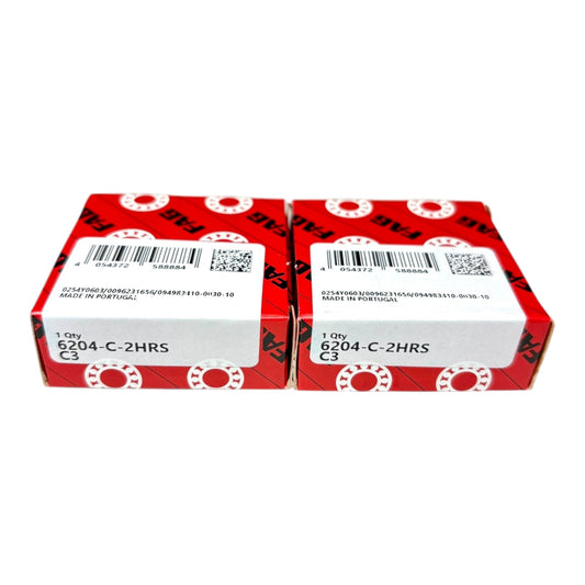 2x FAG 6204-C-2HRS-C3 Rillenkugellager 20x47x14 mm Kugellager 6204 2RSH C3