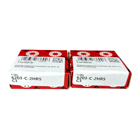 2x FAG 6203-C-2HRS-C3 Rillenkugellager 17x40x12 mm Kugellager 6203 2RSH C3