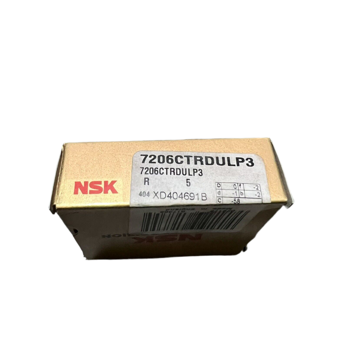 1x NSK 7206CTRDULP3 angular contact ball bearing 30x62x16 mm