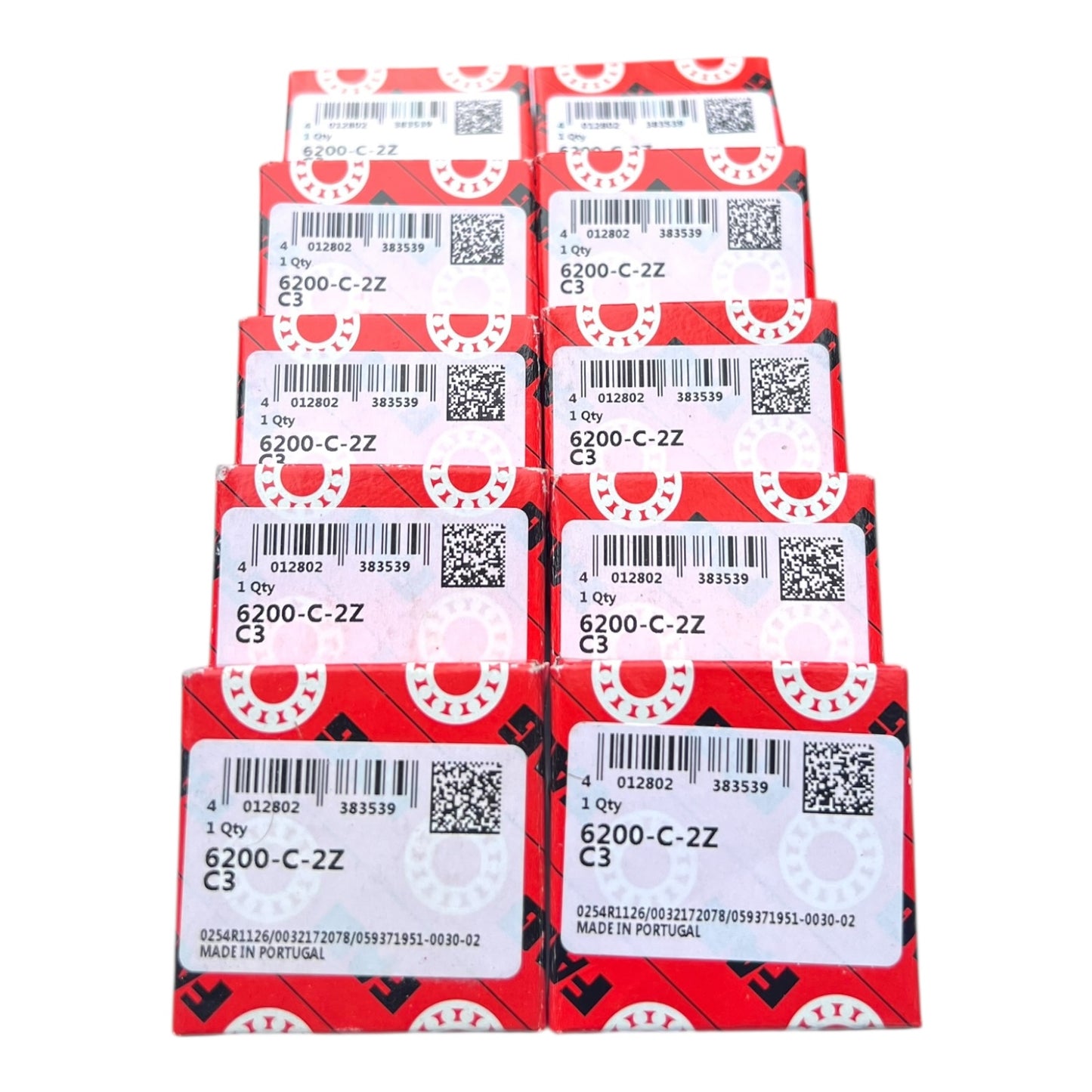 10x FAG 6200-C-2Z-C3 Rillenkugellager 10x30x9 mm 6200 2Z ZZ C3 Kugellager