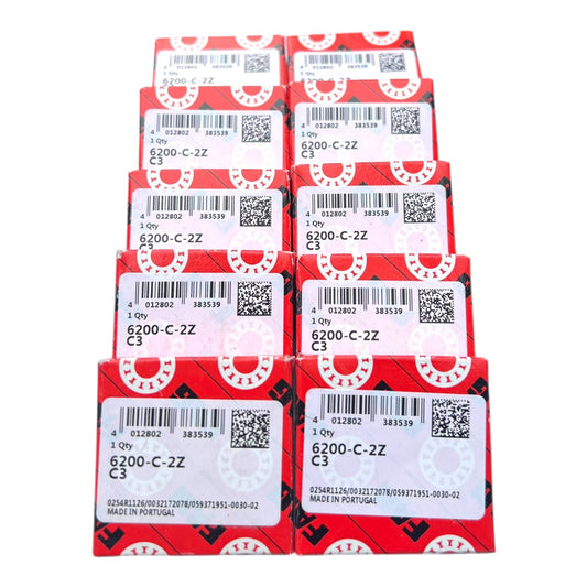 10x FAG 6200-C-2Z-C3 Rillenkugellager 10x30x9 mm 6200 2Z ZZ C3 Kugellager