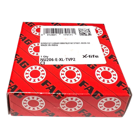 1x FAG NU206-E-TVP2-C3 = NU 206 ECP/C3 Zylinderrollenlager 30x62x16 mm Kugellager