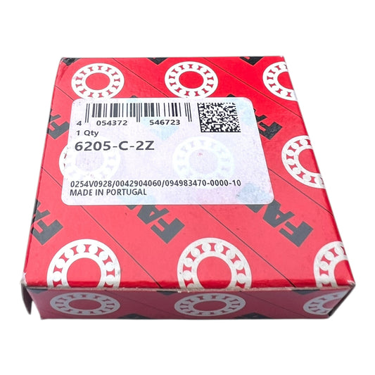 1x FAG 6205-C-2Z deep groove ball bearing 25x52x15 mm ball bearing 6205 2Z ZZ