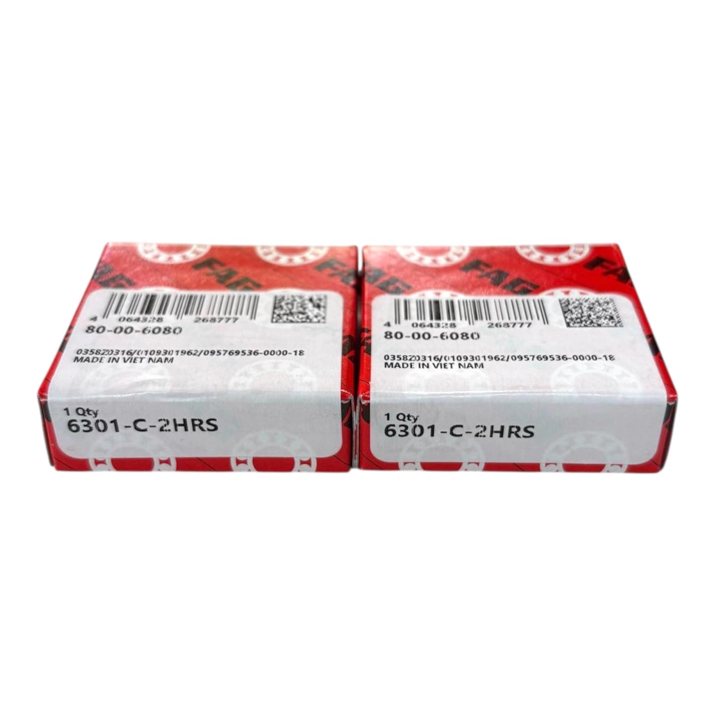 2x FAG 6301-C-2HRS Rillenkugellager 12x37x12 mm Kugellager 6301 2RSH