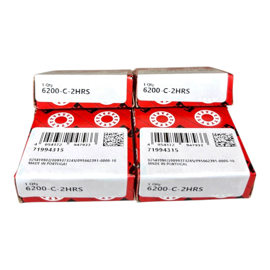 4x FAG 6200-C-2HRS Rillenkugellager 10x30x9 mm 6200-2RSH Kugellager