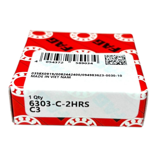 1x FAG 6303-C-2HRS-C3 Rillenkugellager 17x47x14 mm Kugellager 6303 2RSR C3