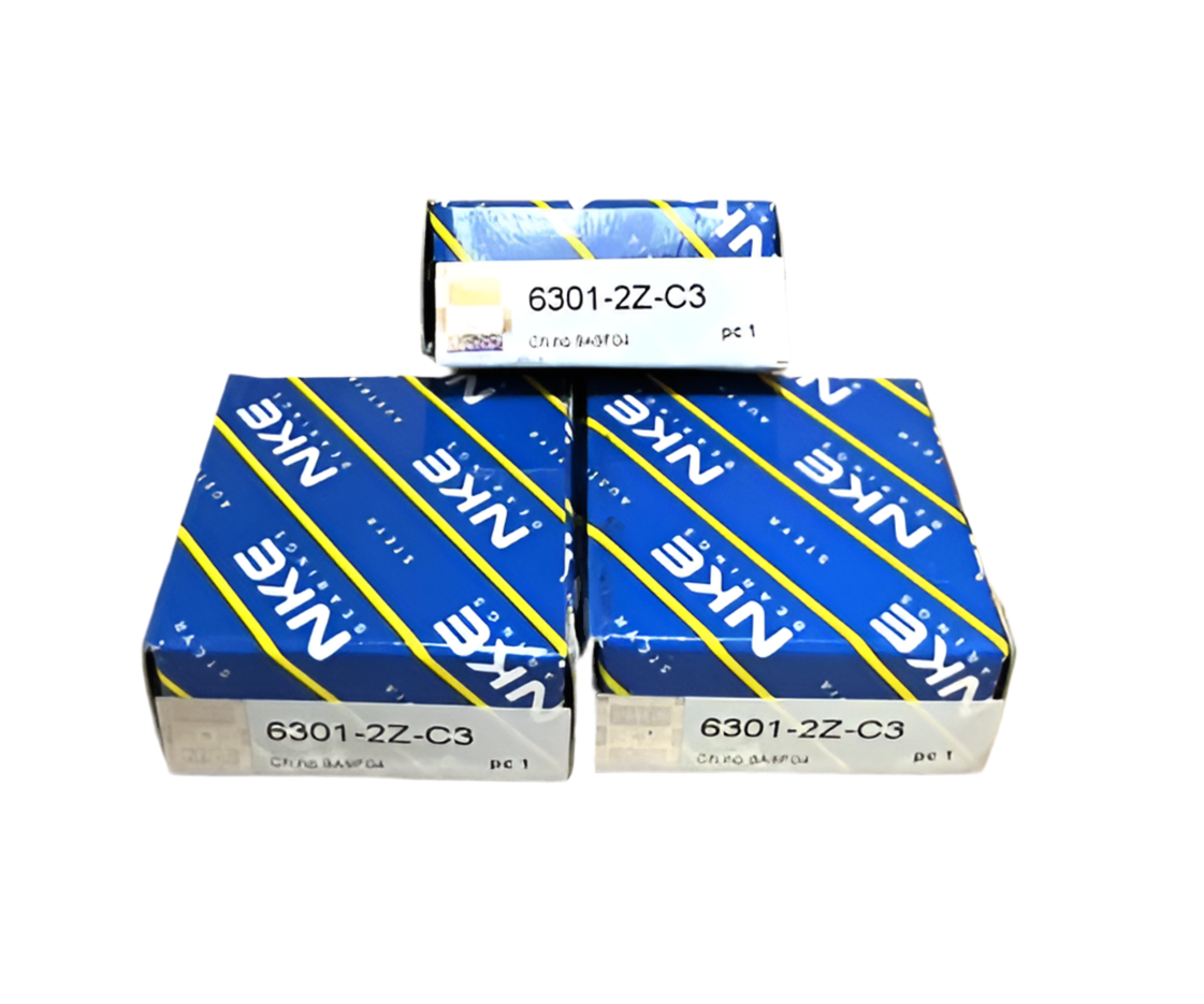 3x NKE 6301-2Z-C3 Rillenkugellager 12x37x12 mm 6301 2Z ZZ C3 Kugellager