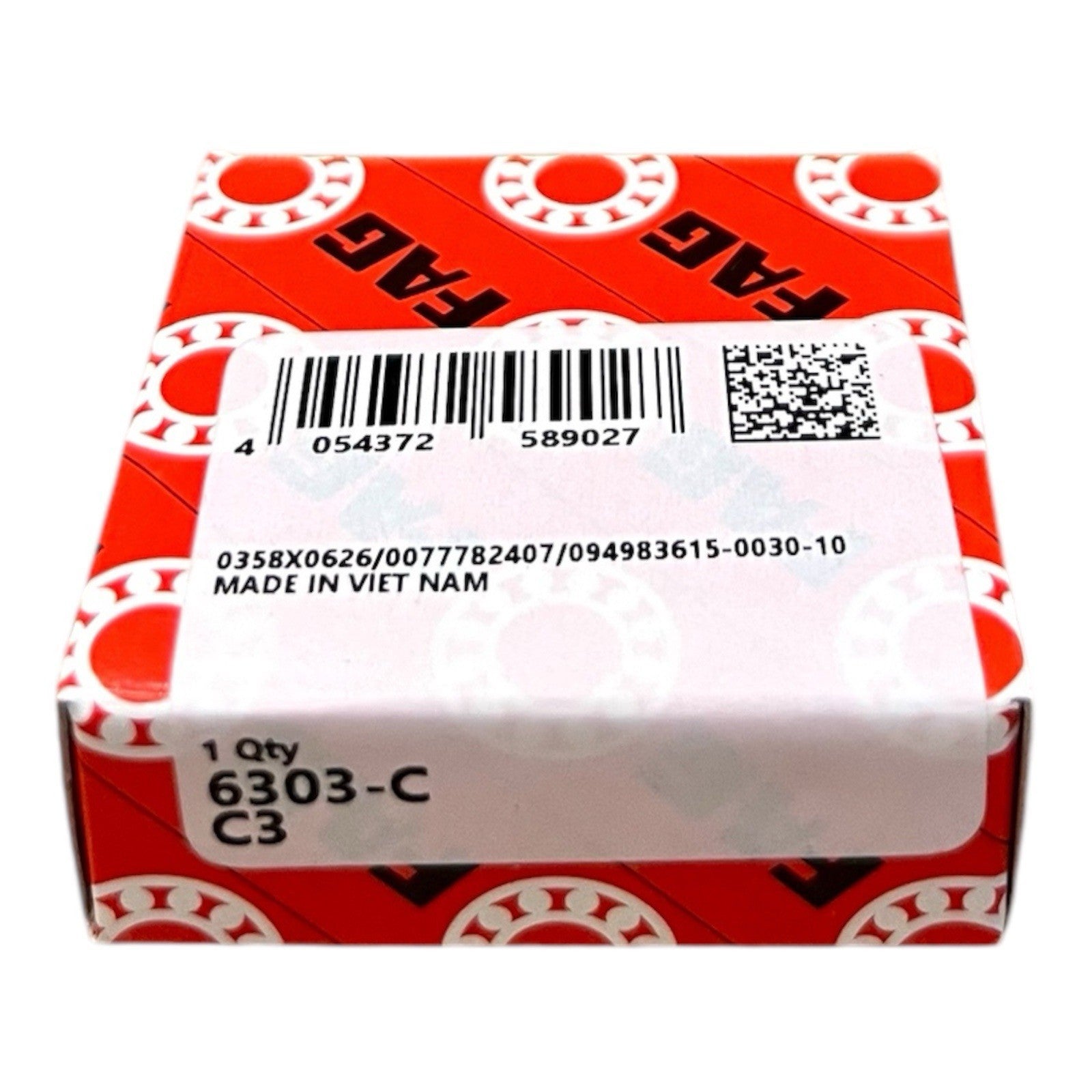 1x FAG 6303-C-C3 = 6303 Rillenkugellager 17x47x14 mm offenes Kugellager