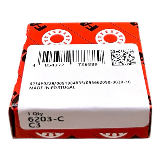 1x FAG 6203-C-C3 = 6203/C3 Rillenkugellager 17x40x12 mm offenes Kugellager