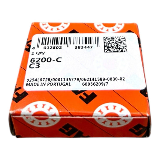 1x FAG 6200-C-C3 = 6200/C3 Rillenkugellager 10x30x9 mm offenes Kugellager